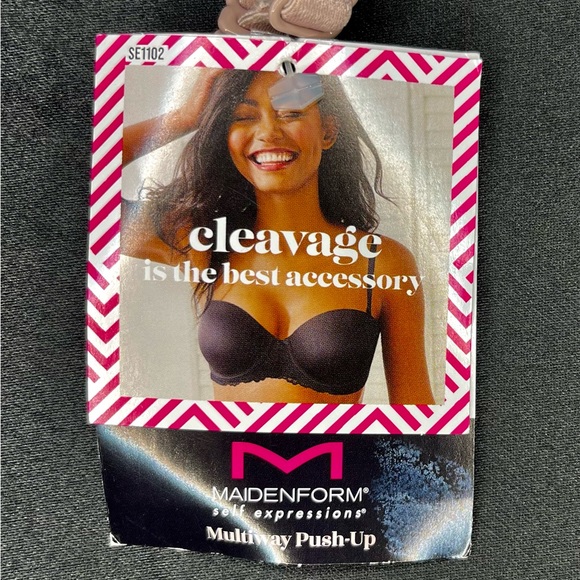 NWT MAIDENFORM 34B WEAR MULTI 5 WAYS UNDERWIRE NUDE SUPPORT PUSH UP CLEAVAGE BRA - Picture 13 of 16